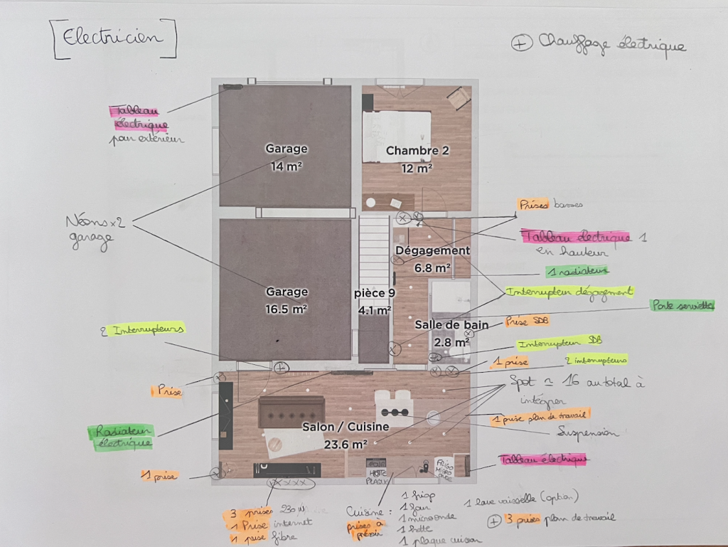 Réalisation de plan technique pour un électricien pour un projet à Hayange
