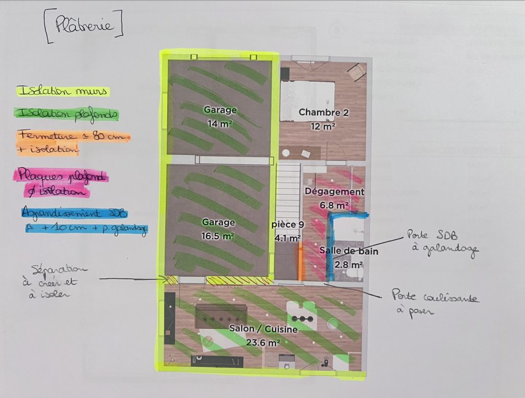 Réalisation de plan technique pour un plâtrier pour un projet à Hayange